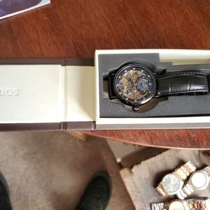 rorios mens skeletonized dress watch